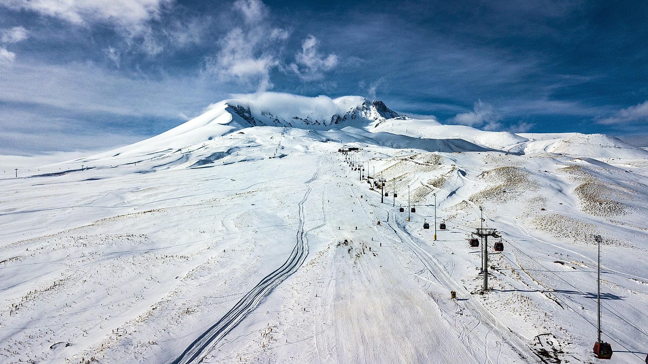 Erciyes'te kayak sezonu açıldı